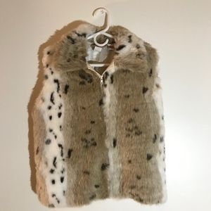 Faux Fur Vest, Purse, and Hat